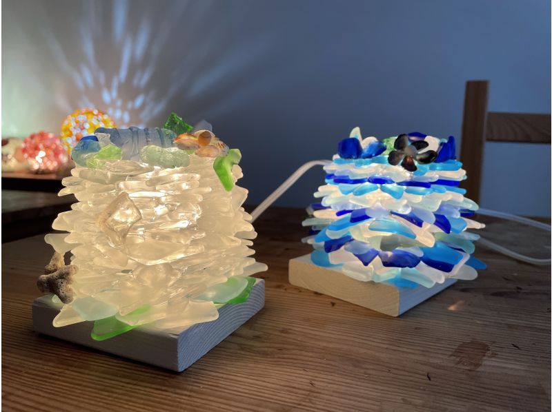 [Hyogo/Kobe] Making a marine glass lampshade! ☆Beginners and children welcome☆Enjoy the world of Seaborn Art!の紹介画像