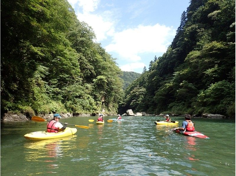 [Okutama (วงกลมเปิดทะเลสาบ) ประสบการณ์เรือคายัค] ทัวร์ประสบการณ์เพลิดเพลินไปกับเรือคายัคจากเริ่มต้นในธรรมชาติの紹介画像