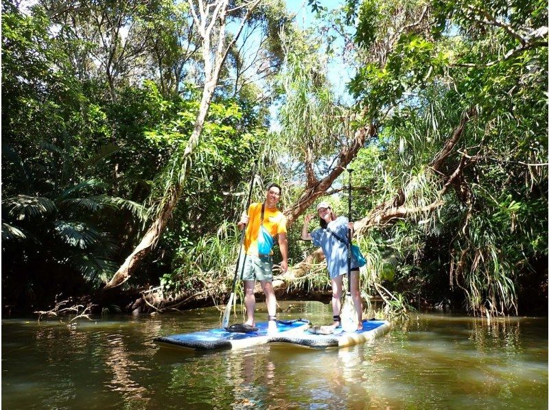 【西表島/１日】マングローブSUP＋奥ゲーダ滝トレッキング(石垣日帰りOK/シャワー/写真データ/お茶無料)西表島アドベンチャーウェルネスの紹介画像