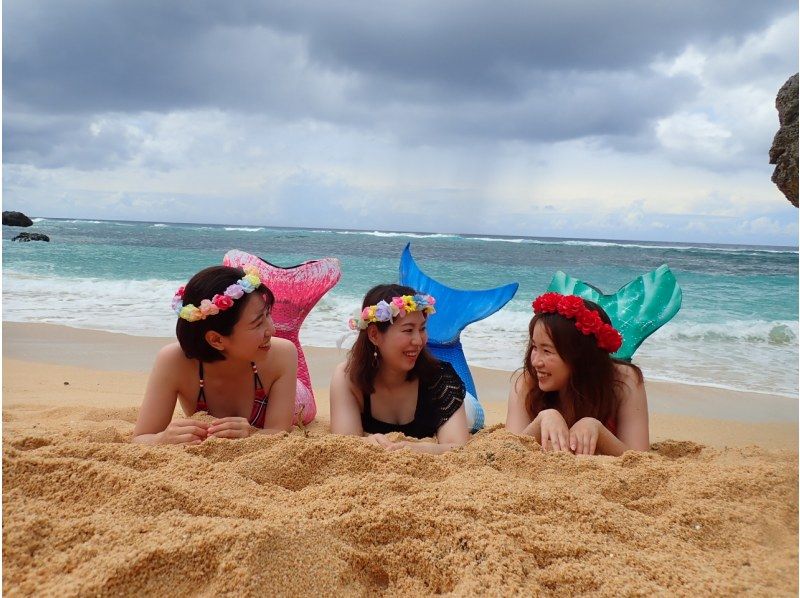 [沖繩/宮古島]在女性和兒童的人氣正在迅速增加！海龜珊瑚礁、熱帶魚浮潛和美人魚照片在壯觀的海灘の紹介画像