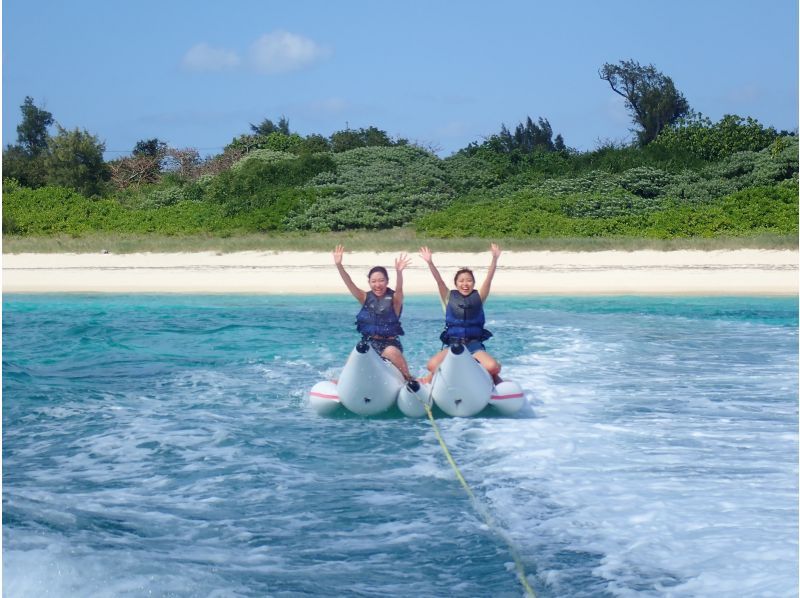[Okinawa Miyakojima] Spring sale underway! Water attractions at the secret Maehama beach with a spectacular view ☆ 3 types of marine attractions! Banana & Marble & Bandwagonの紹介画像