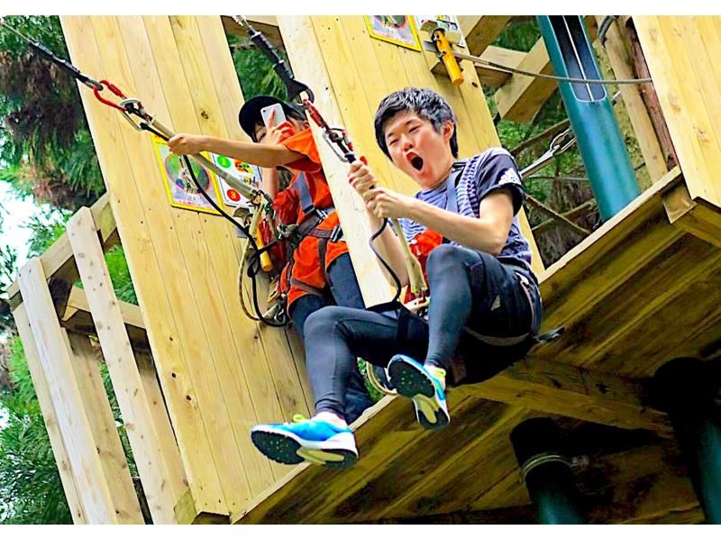 Have fun in the forest in Shiga Prefecture! A dynamic adventure course (for ages 10 and up) [Forest Adventure, Ritto]の紹介画像