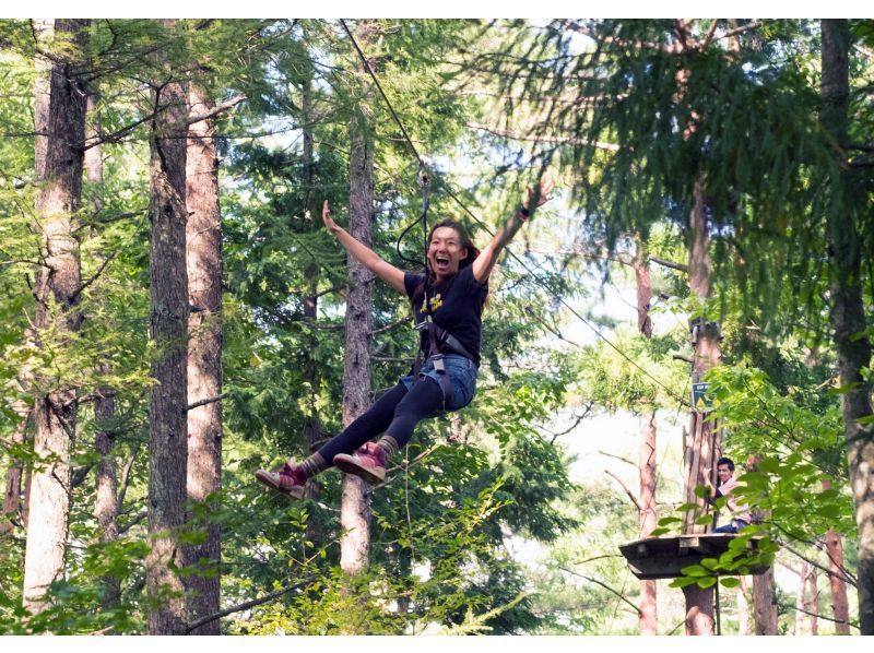 Have fun in the forest in Shiga Prefecture! A dynamic adventure course (for ages 10 and up) [Forest Adventure, Ritto]の紹介画像