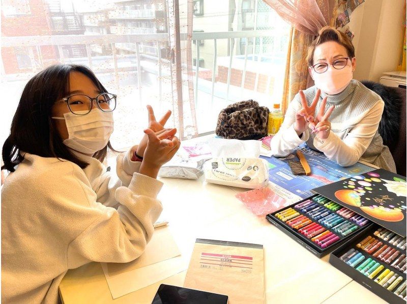 サマーキャンペーン開催中！【大阪・豊中】まずは体験！お子さんから大人まで、1人でもファミリーでも楽しめるチョークアート！４才からOK！の紹介画像
