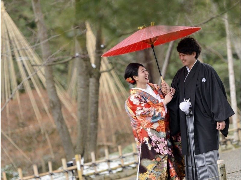[Ishikawa / Kanazawa] Kanazawa kimono (Kenrokuen and Higashi Chaya district) location "wedding photo" planの紹介画像