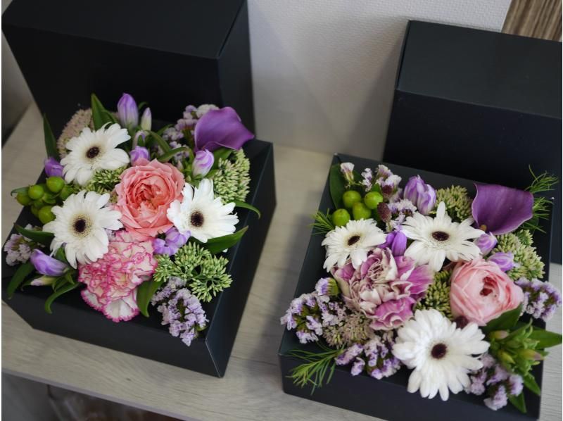 [Aichi/Nagoya] Recommended for beginners in flower lessons! Box flower arrangement trial lesson!の紹介画像