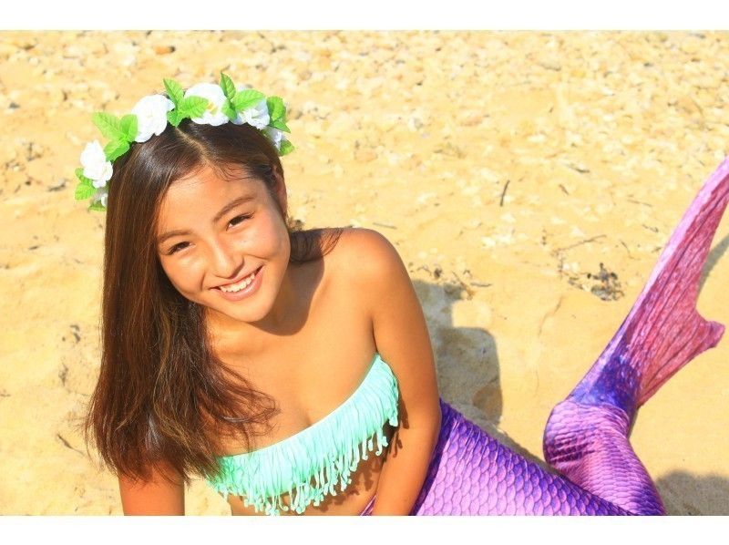 [Okinawa ・ Blue cave】 Mermaid swim & photo shoot ★ Cute fish and blue cave snorkel! Unlimited photos & baitingの紹介画像