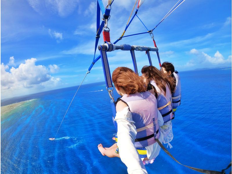 《National Travel Support Coupon Eligible》 Churaumi Parasailing with 200m lope from Northern Okinawa