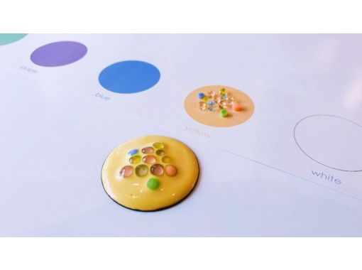 京都 北区 七宝焼体験 ドット柄のポップなアクセサリー作り ブローチorへアゴム 地域共通クーポン利用可能プラン アクティビティジャパン
