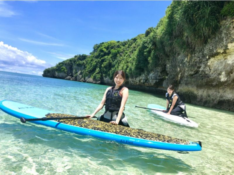 【沖縄・美ら海水族館近く】サップ・ SUP体験コース☆貸切・ガイド付き☆きれいな天然ビーチで水上散歩☆高画質！GoPro動画プレゼントの紹介画像