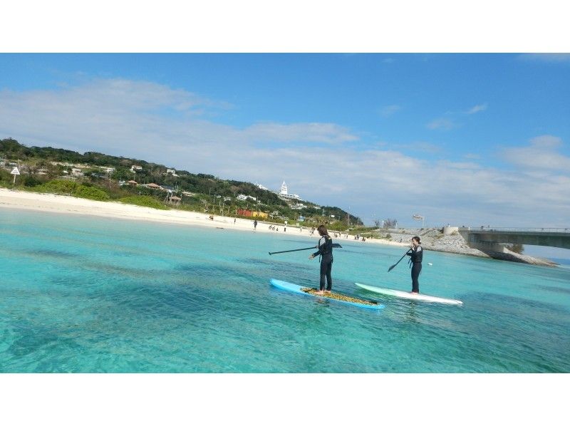 【沖縄、古宇利島、SUP】 恋の島、古宇利島でスタンドアップパドル（SUP）体験☆の紹介画像