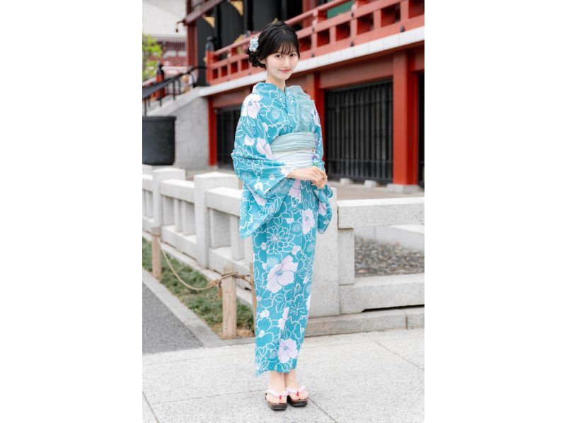 [Kyoto station] Rental yukata and dressing plan with hair set! Free rental umbrellas on rainy days!