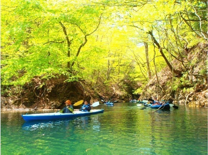 戶外遊樂體驗之旅 享受地球輕井澤獨木舟之旅的人們