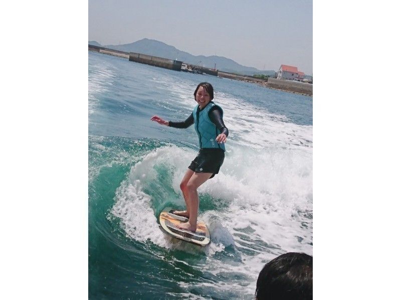 [ Okayama prefecture · Kurashiki city · Kojima] let's go ♪ Wake surfing experience course (15 minutes · 1 piece)の紹介画像