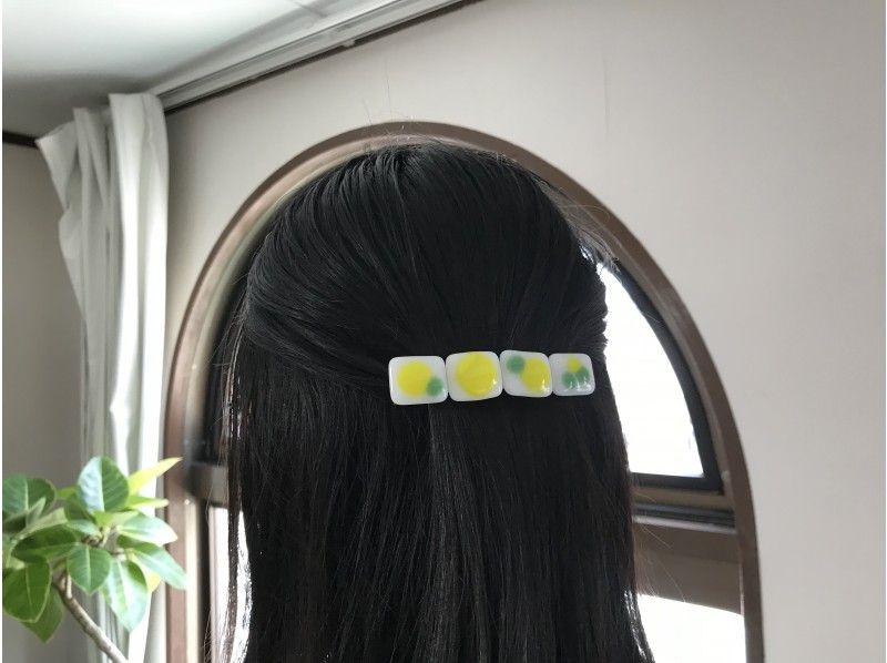 [Kyoto ・ Nakagyo Ward / Munebayashi Town] Glass hair access ♪ Hair rubber (2) or Valletta (1)の紹介画像