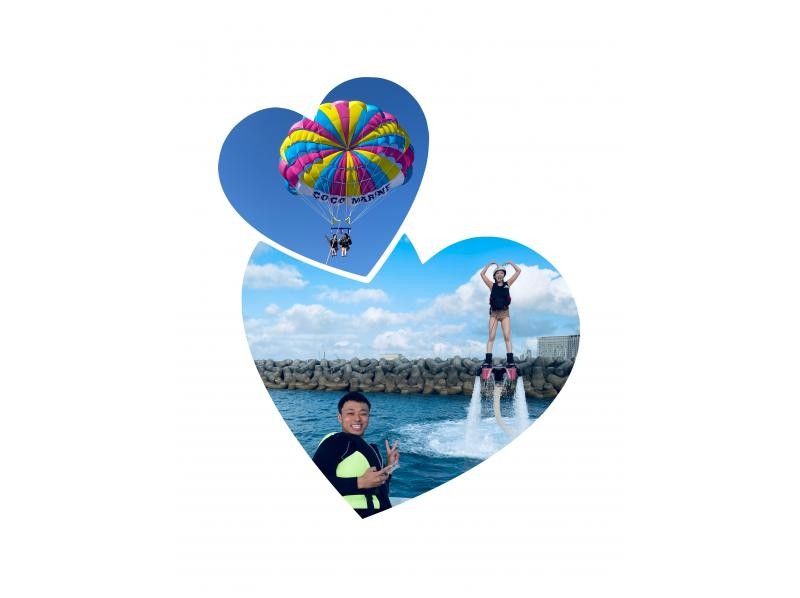 【沖繩，那霸，宜野灣】暢享海天一色！水上飛行板和滑翔傘！の紹介画像