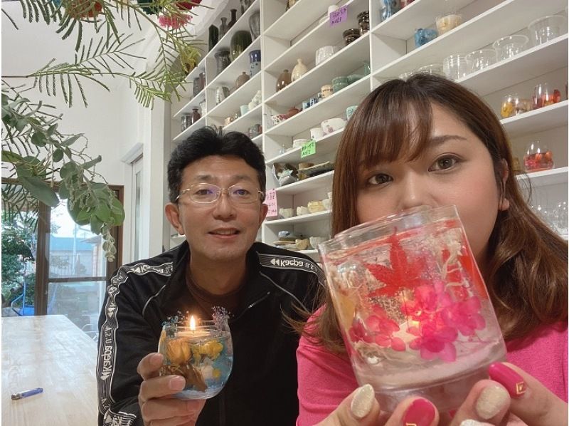 [5 minutes from Nagoya Station, Aichi] Experience the soothing sparkle of transparent candles with "gel candle making." There are 300 types of flowers to put in.の紹介画像