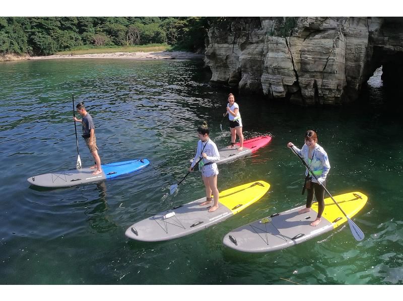 【宮城・松島・SUP・経験者】楽しく漕いでレベルアップ半日コース（GoPro・一眼・ドローン撮影付き）ファミリー・カップル・女性におススメ