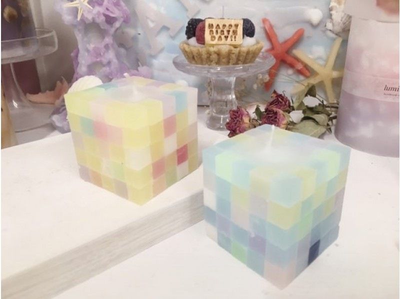 [大阪/梅田]互相製作兩個可愛的“瓷磚蠟燭”！從梅田站步行5分鐘，推薦給情侶！の紹介画像