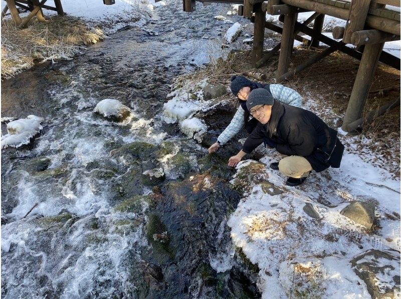  WS【北海道・知床】知床清里町・冬の神の子池スノーシューイングツアー【無料送迎付】の紹介画像