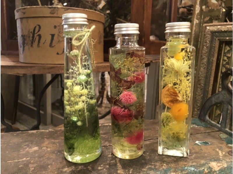[Tokyo / Meguro] Beautiful! Fun! Herbarium trial lesson! Medium bottle plan