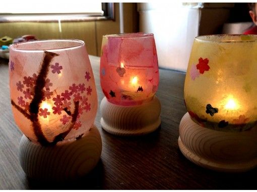 京都 上京区 お手軽だけど本格的なあかり作り 和紙キャンドルランプコース 完成まで40分 アクティビティジャパン