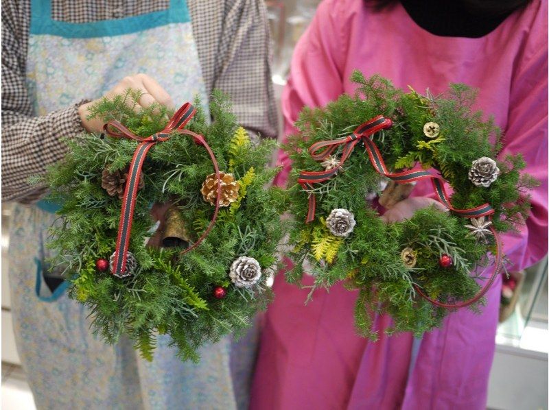 [Aichi/Nagoya size options available] Christmas wreath lesson (*Seasonal green wreath from January to October) lessonの紹介画像