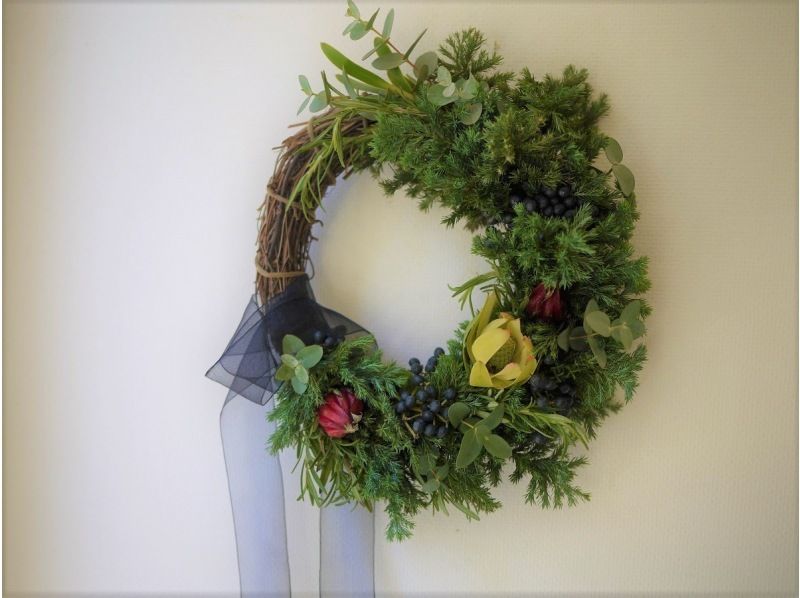 [Aichi/Nagoya size options available] Christmas wreath lesson (*Seasonal green wreath from January to October) lessonの紹介画像