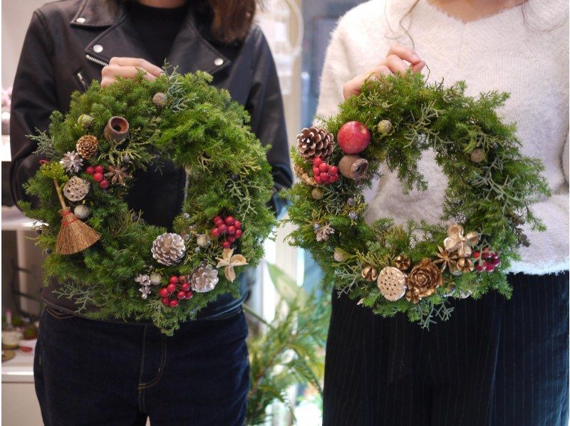 [Aichi/Nagoya size options available] Christmas wreath lesson (*Seasonal green wreath from January to October) lessonの紹介画像