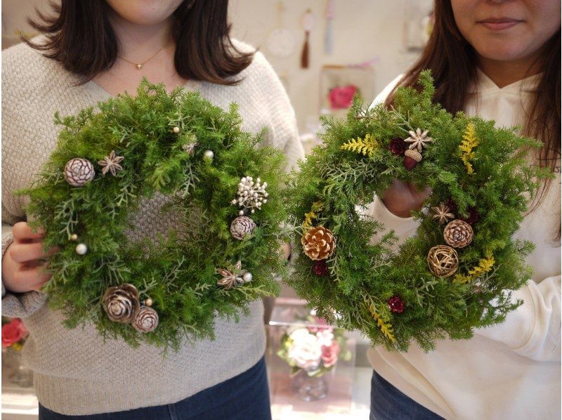 [Aichi/Nagoya size options available] Christmas wreath lesson (*Seasonal green wreath from January to October) lessonの紹介画像