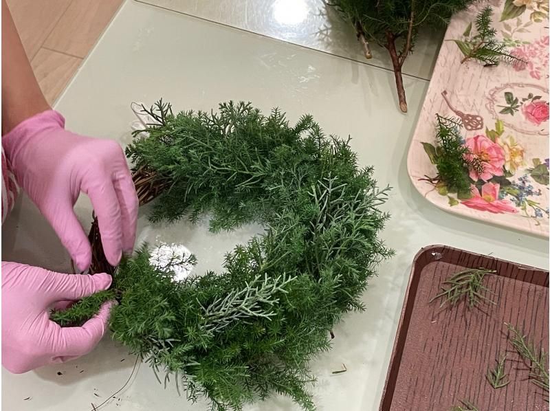 [Aichi/Nagoya size options available] Christmas wreath lesson (*Seasonal green wreath from January to October) lessonの紹介画像