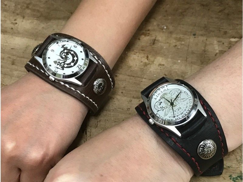 [Hyogo/ Amagasaki] Leather craft arm Clock making experience (1-day trial course)