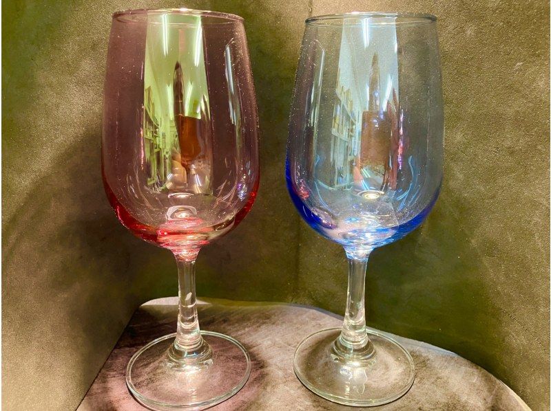 【浅草橋1分】おしゃれに乾杯！手作りのワイングラスで飲むお酒はおいしい・・（パープルorグリーン限定）