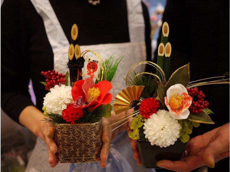 愛知・名古屋】お正月のミニ門松アレンジ（アーティフィシャルフラワー