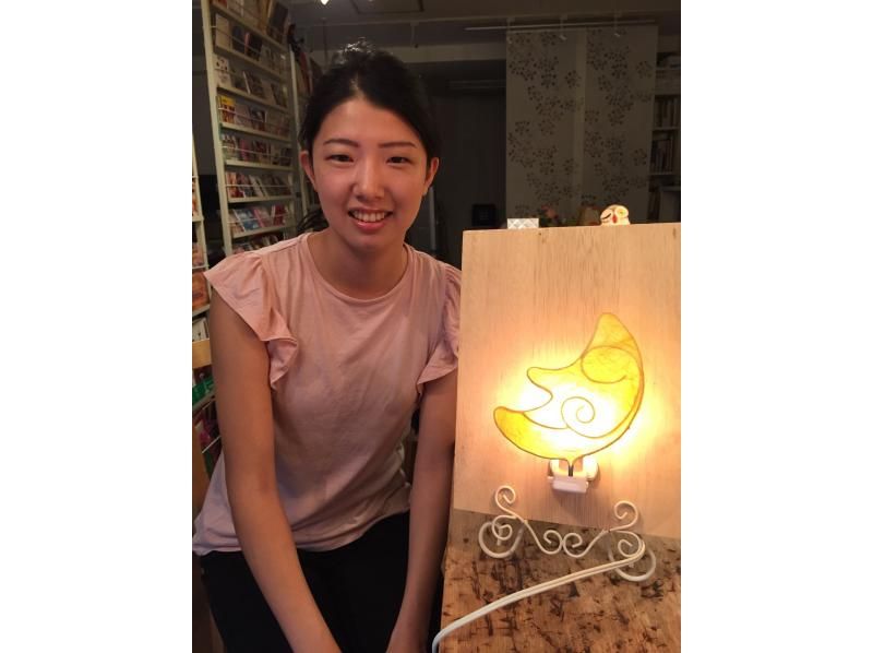 [东京都吉冈市]手工制作的日本纸灯罩，轻轻地照亮了夜晚“日本纸制成的月光”の紹介画像