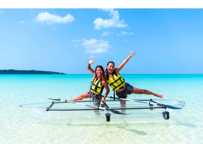 【沖縄・宮古島】＼讓我們騎皮艇，它們都是透明的！ /透明皮艇遊覽！完成於淋浴間，吹風機♡の紹介画像