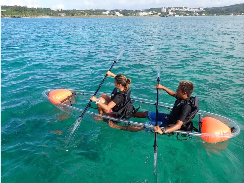 【沖縄｜青の洞窟】ボートで行く青の洞窟体験ダイビング＆恩納村クリアシーカヤックセットの紹介画像