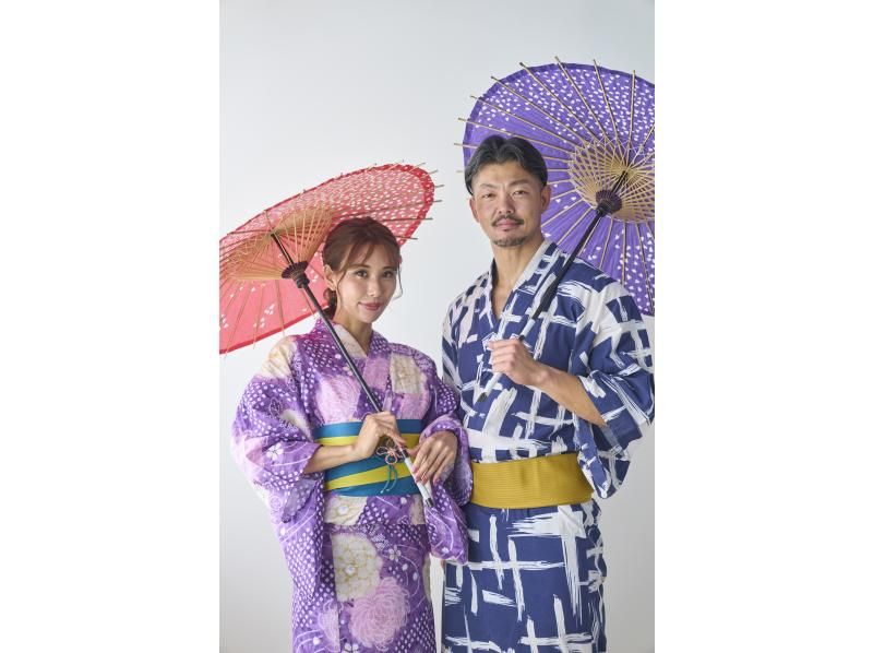 [Kyoto, Shijo Station] Kimono rental "Kimono experience (Yukata in summer!)" Walk around Kyoto in a kimono with a classic pattern! 7 minutes walk from Shijo/Karasuma Station (English support available)の紹介画像