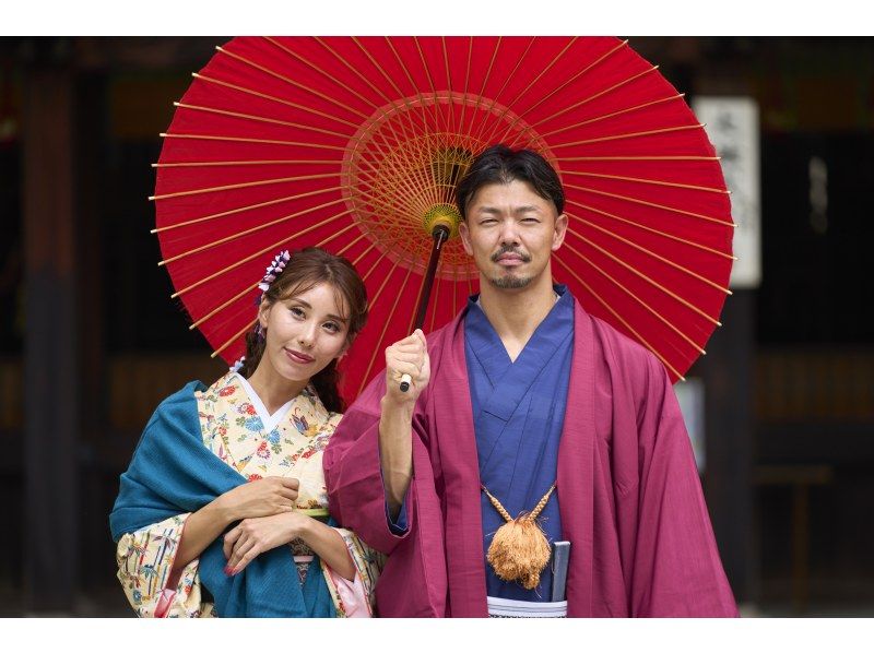 [Kyoto, Shijo Station] Kimono rental "Kimono experience (Yukata in summer!)" Walk around Kyoto in a kimono with a classic pattern! 7 minutes walk from Shijo/Karasuma Station (English support available)の紹介画像