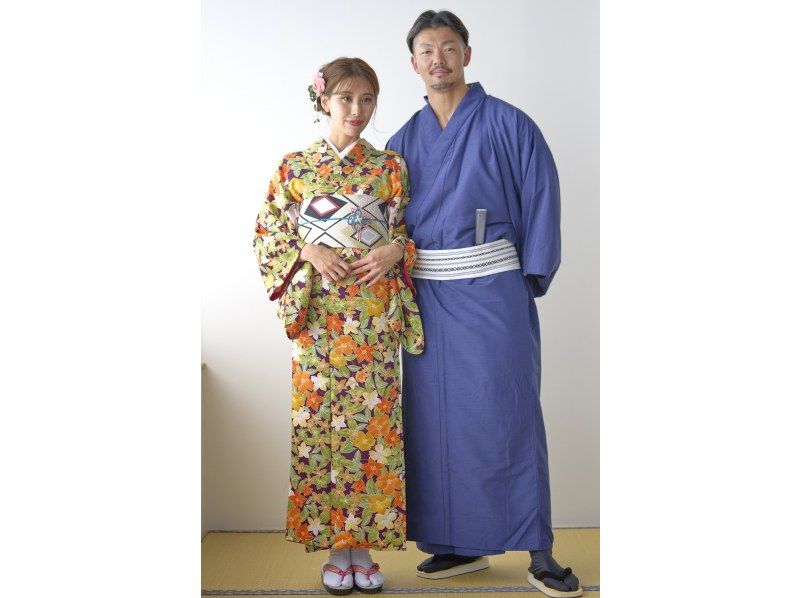 [Kyoto, Shijo Station] Walk around Kyoto in a rental kimono (Yukata in summer) with classic pattern!