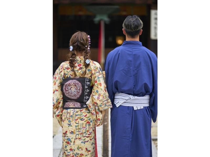 [Kyoto, Shijo Station] Kimono rental "Kimono experience (Yukata in summer!)" Walk around Kyoto in a kimono with a classic pattern! 7 minutes walk from Shijo/Karasuma Station (English support available)の紹介画像