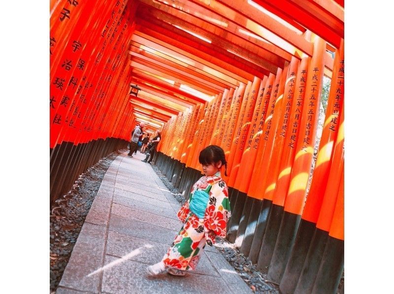 [Kyoto, Kiyomizu-dera] Let's remember the kimono of a cute child to commemorate the trip! "Kids plan" full set Rental so you can empty-handed!の紹介画像