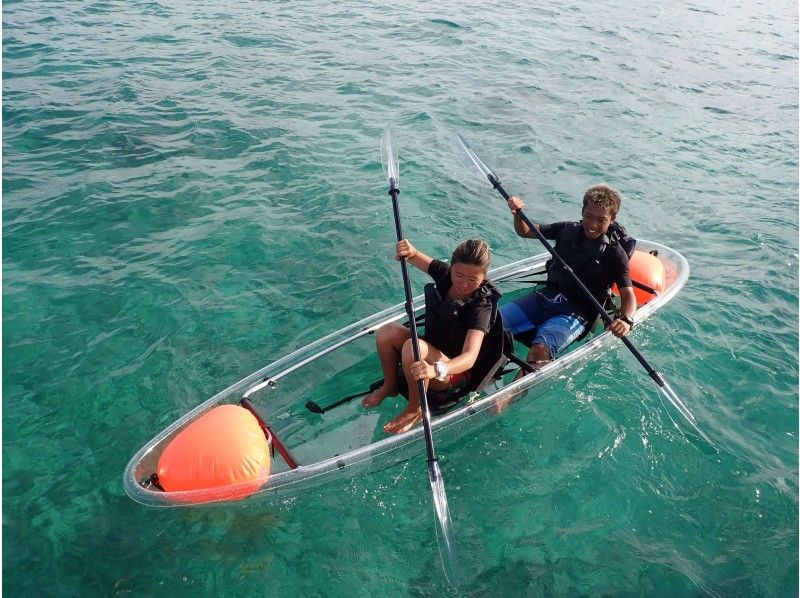 [Okinawa Blue Cave] Snorkel, Clear Kayak Set Plan going by private boat