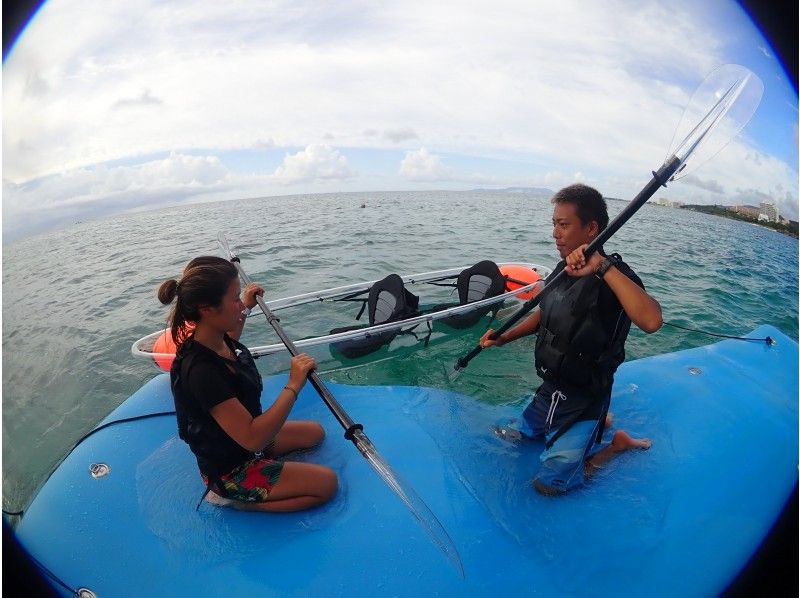 [Okinawa Blue Cave] Snorkel, Clear Kayak Set Plan going by private boat