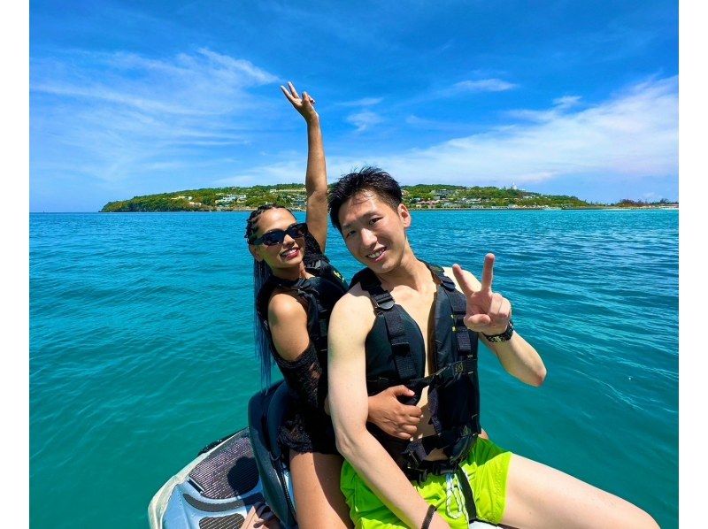 [Okinawa / Kouri Island] Experience with a secure charter for each group! Easy marine experience ♪ Classic jet ski 15-minute planの紹介画像