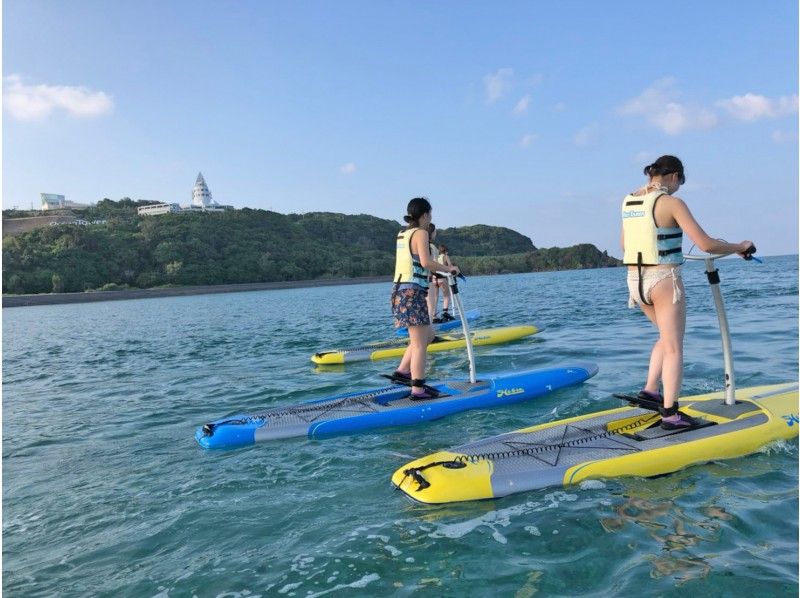 【沖縄・古宇利島・SUP】安心の1グループ毎の貸切で体験！新感覚サップを体験！ペダルサップ レンタル30分♪の紹介画像