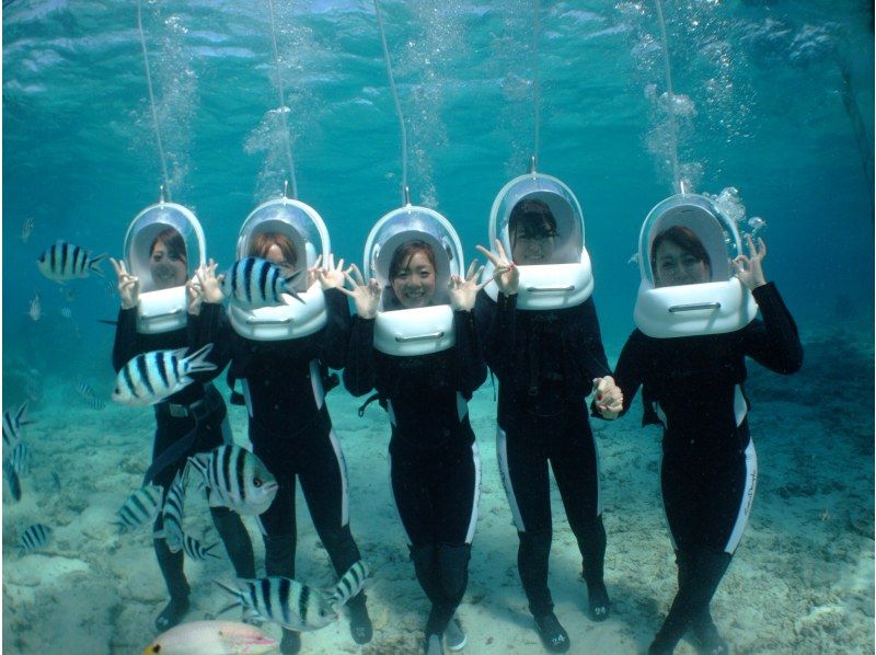 【沖縄県恩納村】シーウォーク＆クリアカヤックボートセットの紹介画像