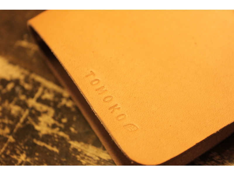 [神奈川·茅崎】使用意大利皮革製作帶粘合劑（使用筆記）的筆記本の紹介画像