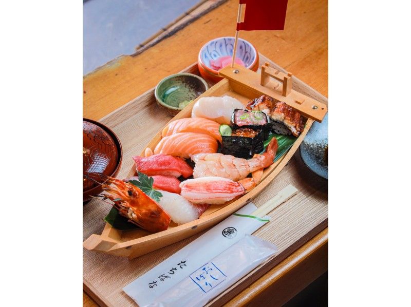 【大阪・なんば】黒門市場より厳選！握り寿司体験。なんば駅より徒歩５分！お子様も参加OK！の紹介画像