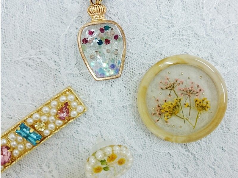 【レジン♡お花のアクセサリー】お花と一緒にお出掛けしよう！人数割引有・お一人参加OKの紹介画像
